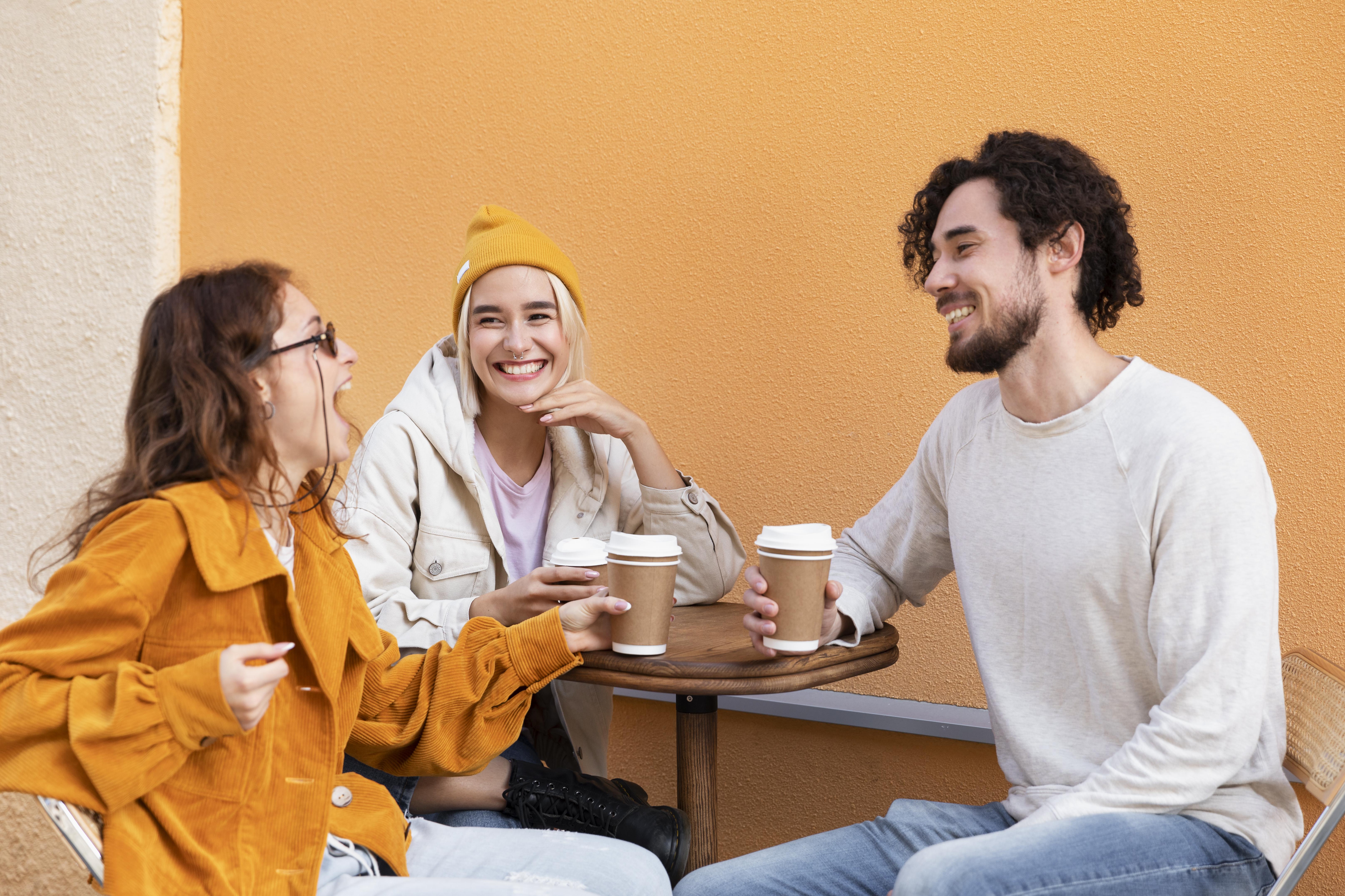 FruCoffee - Photo of Friends drinking coffee